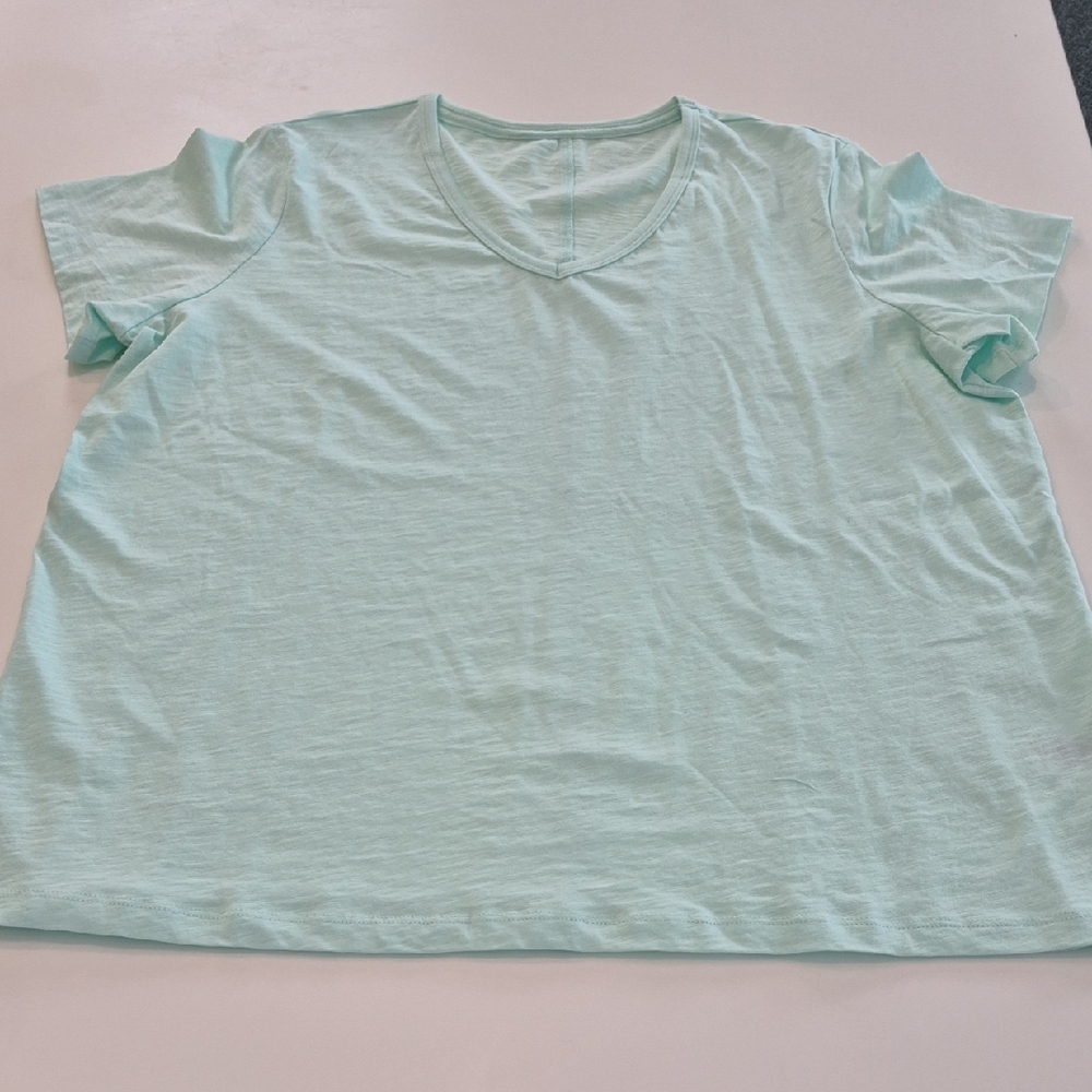 Light Blue Women's OX Plus Short Sleeve Tee